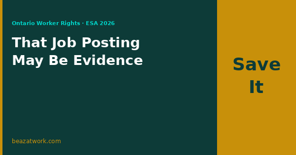 Job posting may be evidence